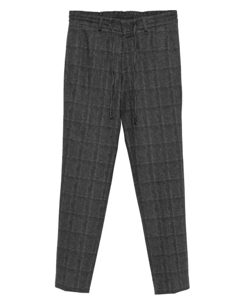 Karl Lagerfeld Karierte Hose mit Kordelzug - Schwarz Schwarz