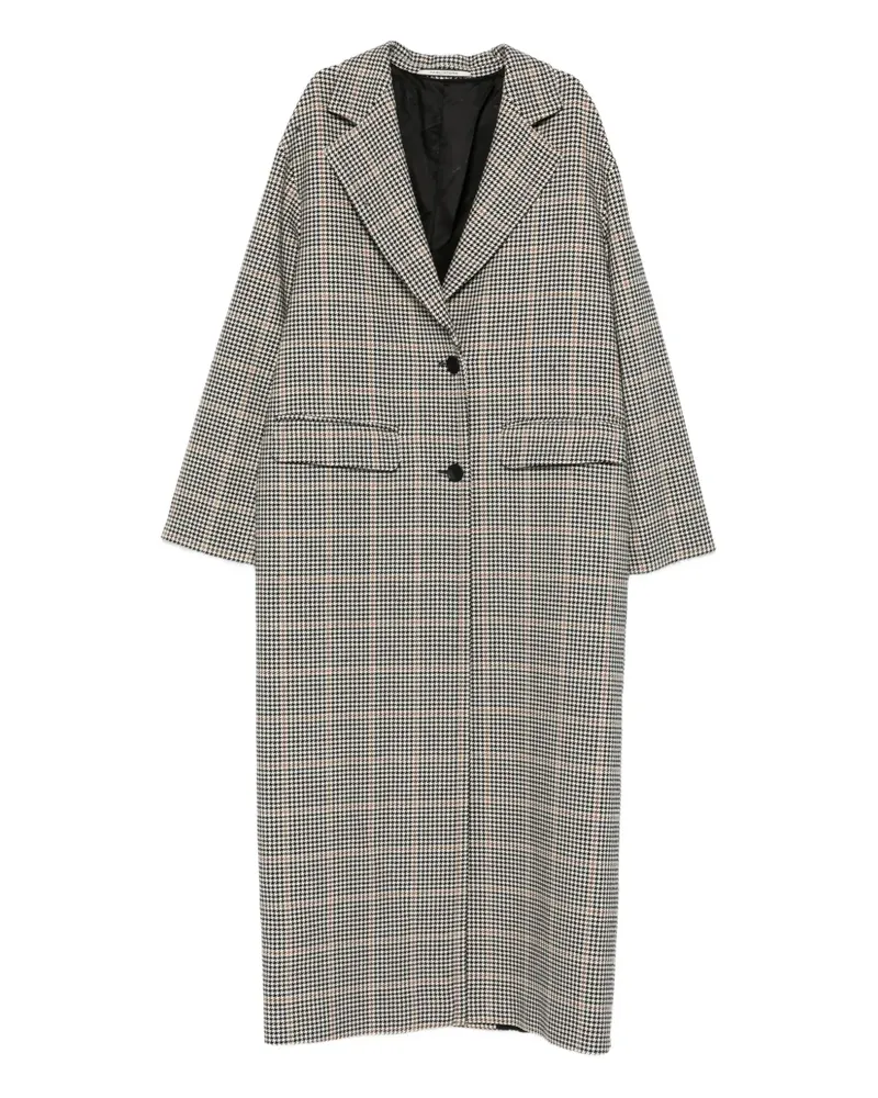 Tagliatore check-pattern single-breasted coat - Grau Grau
