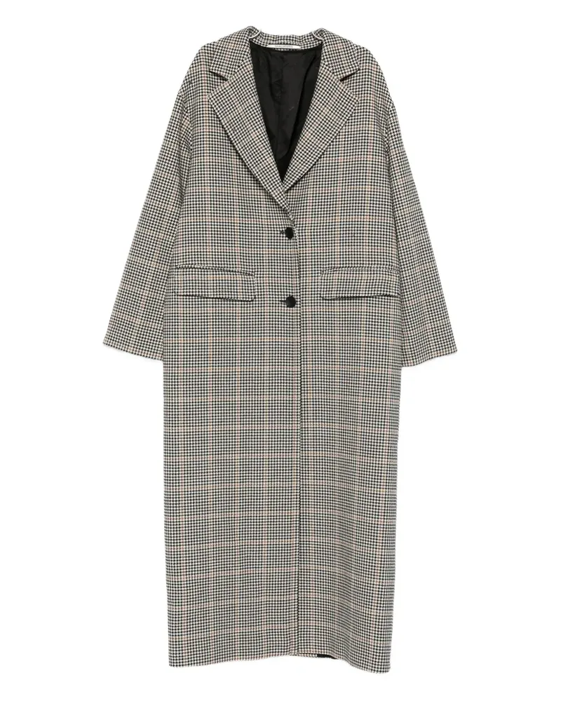 Tagliatore check-pattern single-breasted coat - Grau Grau