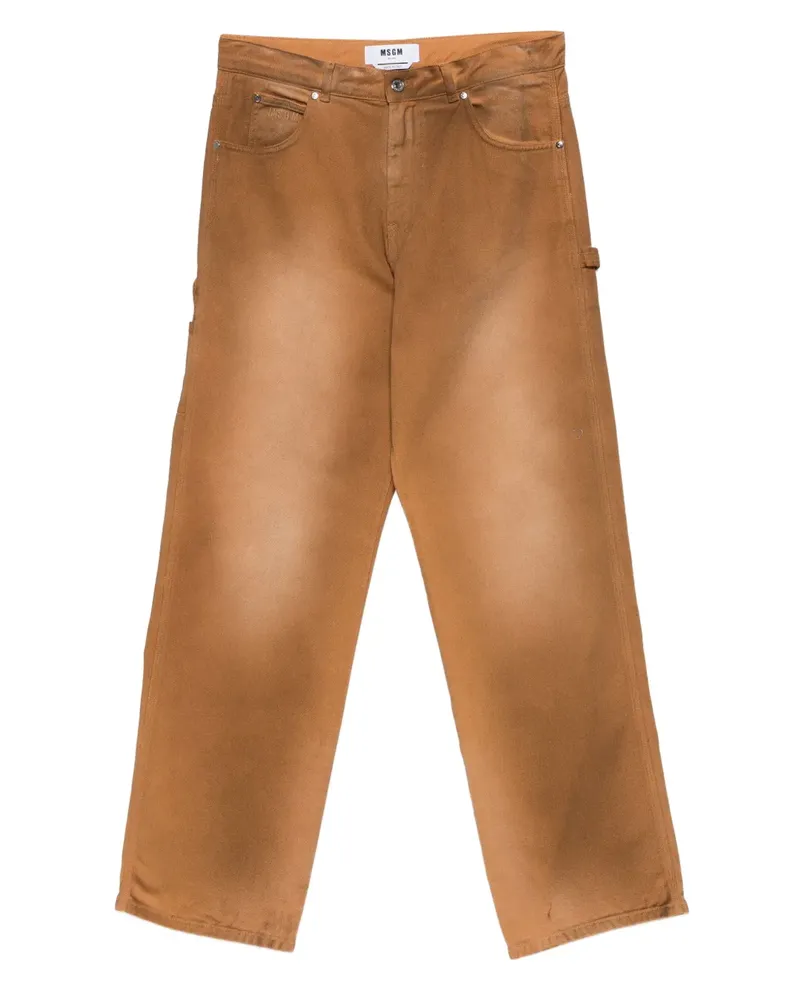 MSGM Ausgeblichene Hose - Braun Braun