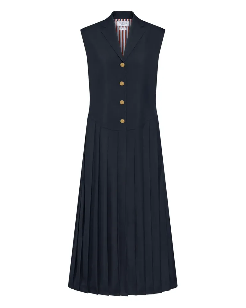 Thom Browne Ärmelloses Kleid mit Falten - Blau Blau