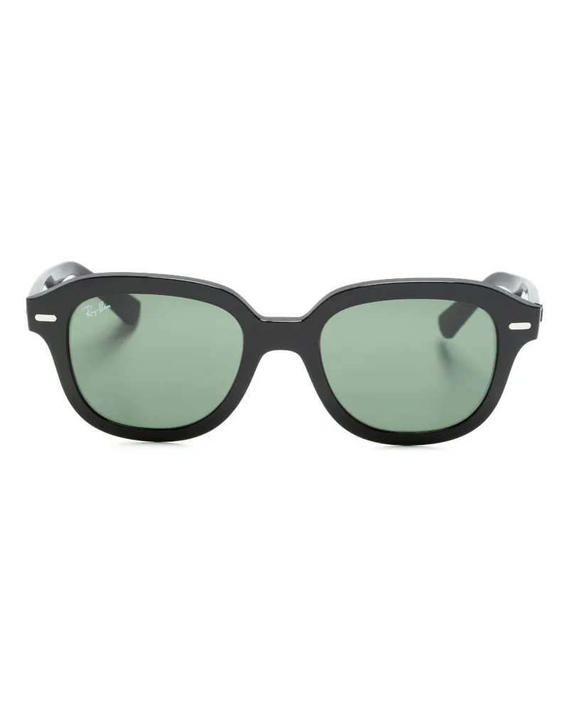 Ray Ban Erik Sonnenbrille mit rundem Gestell - Schwarz Schwarz