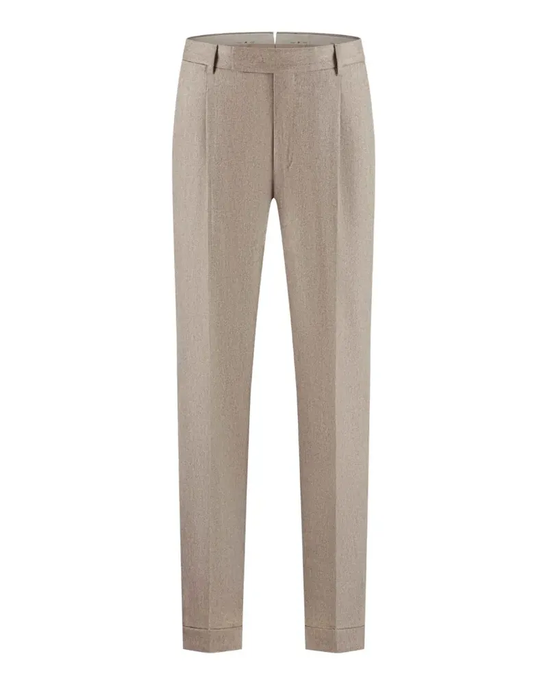 PT TORINO pleated-detail turn-up trousers - Nude Nude