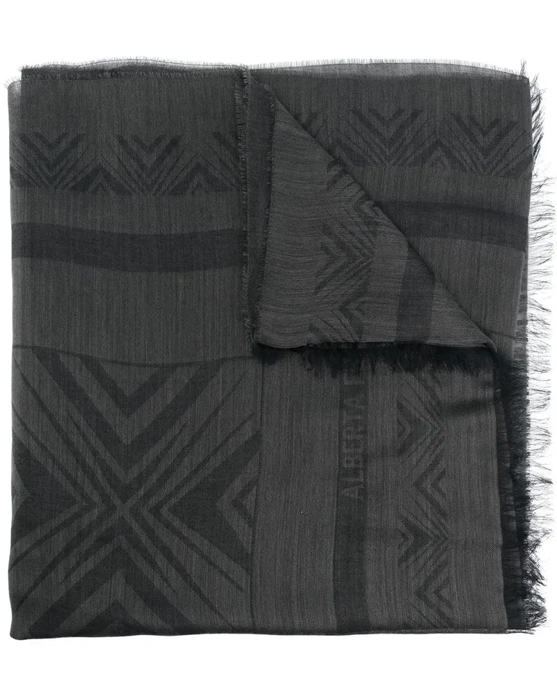 Alberta Ferretti Schal mit geometrischem Print - Schwarz Schwarz