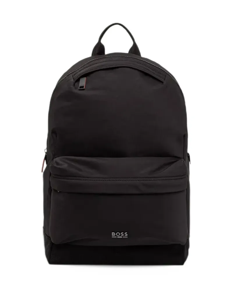 HUGO BOSS Rucksack mit Logo-Schild - Schwarz Schwarz