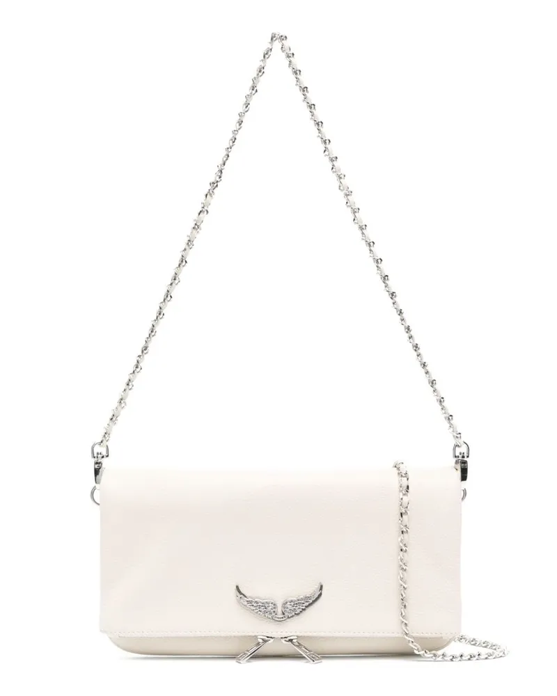 Zadig & Voltaire Rock Swing Your Wings Clutch Weiß