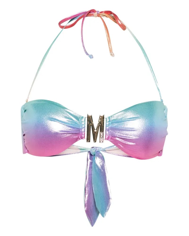 Moschino Bikinioberteil mit Metallic-Effekt - Blau Blau