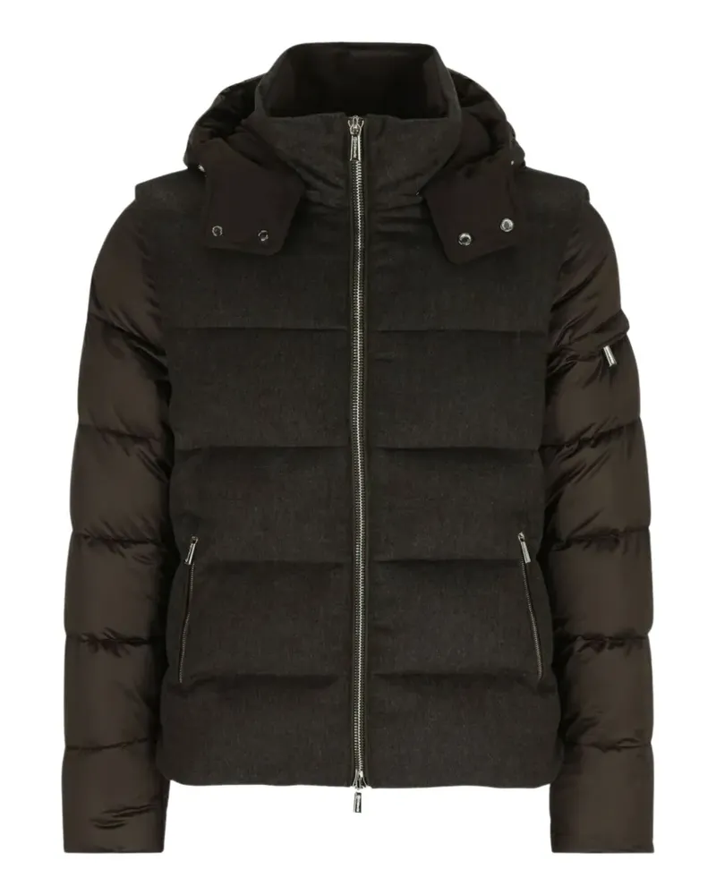 MOORER Casciano hooded padded jacket - Braun Braun
