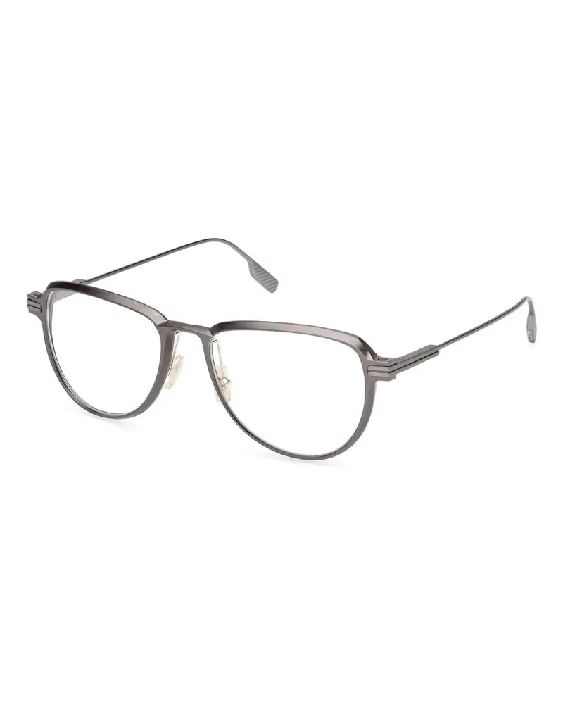 Ermenegildo Zegna Brille mit rundem Gestell - Grau Grau