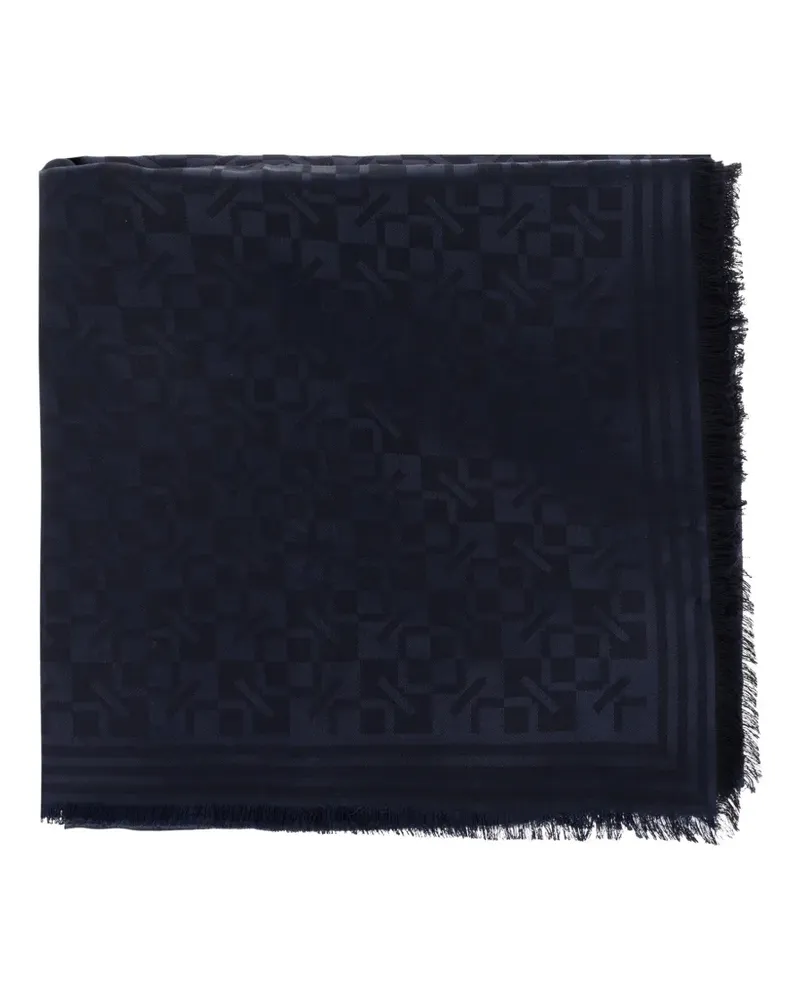 Kenzo gram raw-edge scarf - Blau Blau