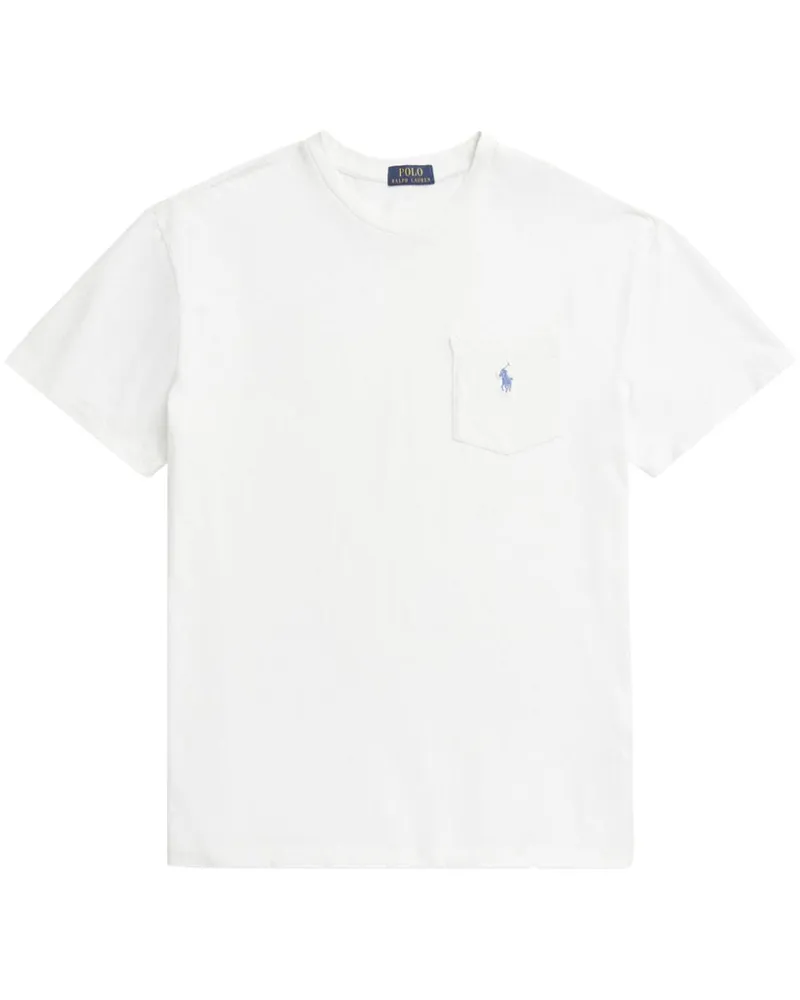 Ralph Lauren T-Shirt mit Polo Pony-Motiv - Weiß Weiß