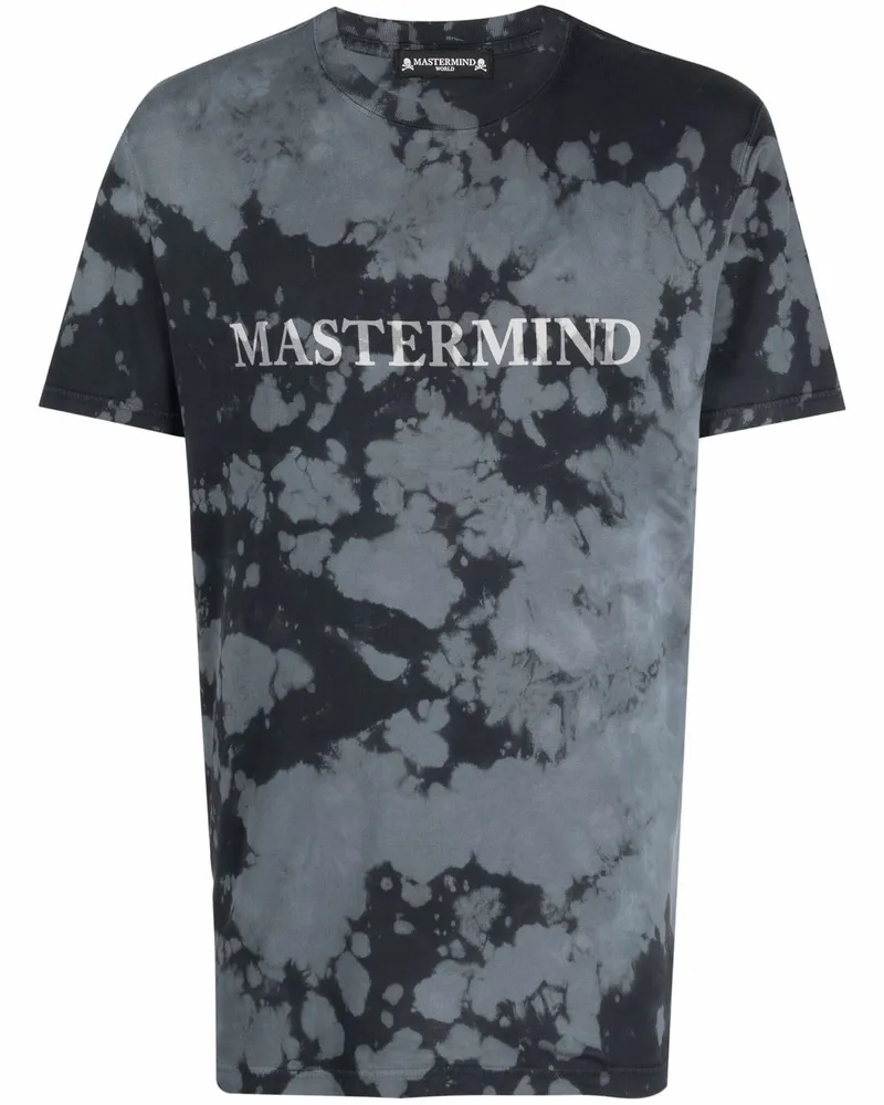 Mastermind World T-Shirt mit Bleached-Effekt - Blau Blau