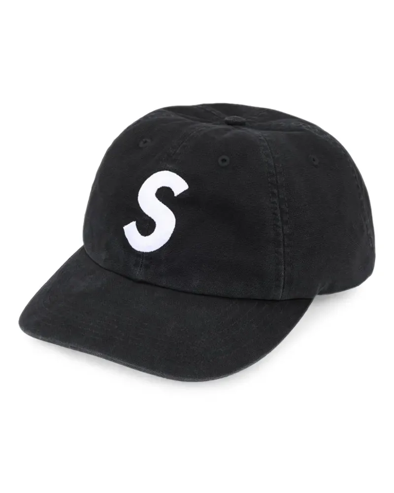 Supreme Being S Logo Kappe aus gewaschenem Canvas - Schwarz Schwarz