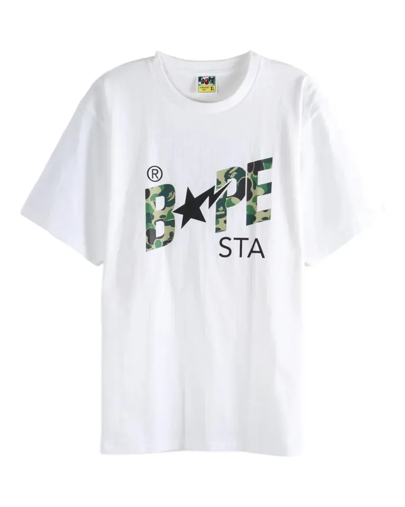 BAPE Bape Sta camo-print T-shirt - Weiß Weiß