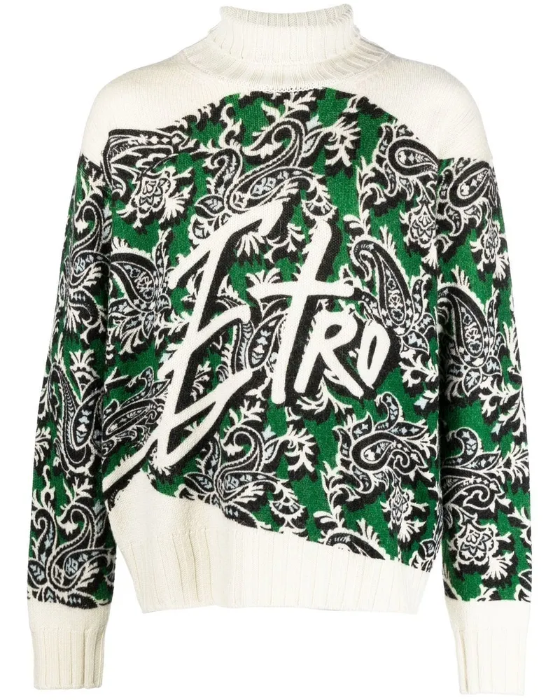 Etro Intarsien-Pullover mit Paisleymuster - Nude Nude