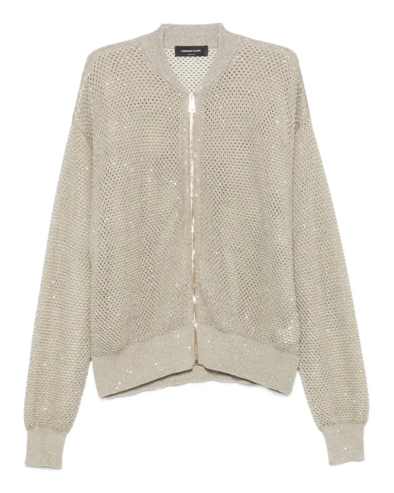 Fabiana Filippi sequin-embellished cardigan - Nude Nude