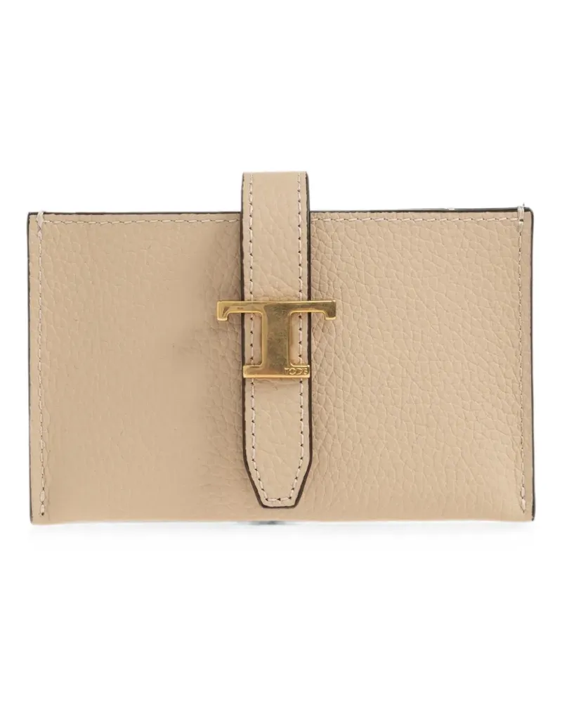 TOD'S Timeless grained leather wallet - Nude Nude