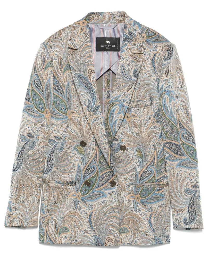 Etro Sakko aus Paisley-Jacquard - Blau Blau