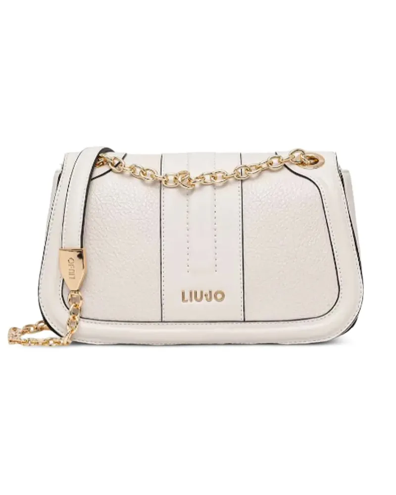 Liu Jo medium logo-plaque panelled cross body bag - Nude Nude