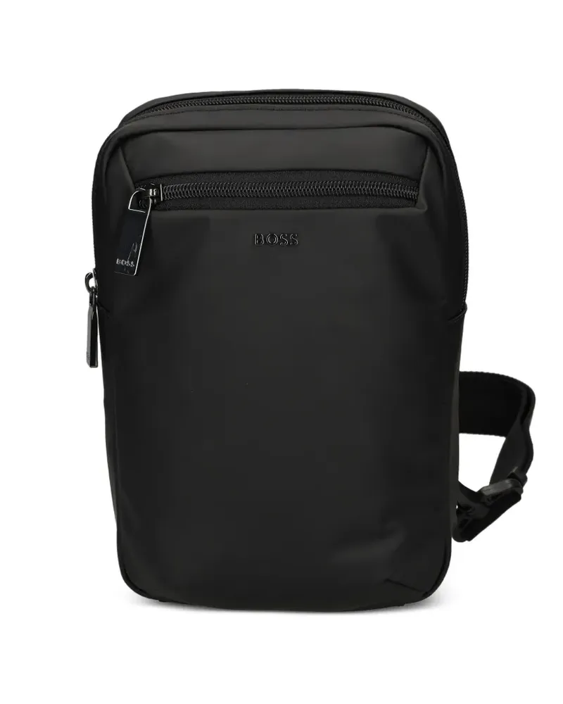 HUGO BOSS zip shoulder bag - Schwarz Schwarz