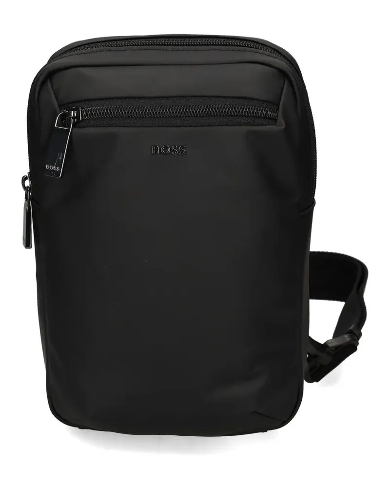 HUGO BOSS zip shoulder bag - Schwarz Schwarz