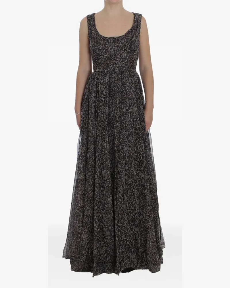 Dolce & Gabbana Maxikleid aus Seide - Schwarz Schwarz