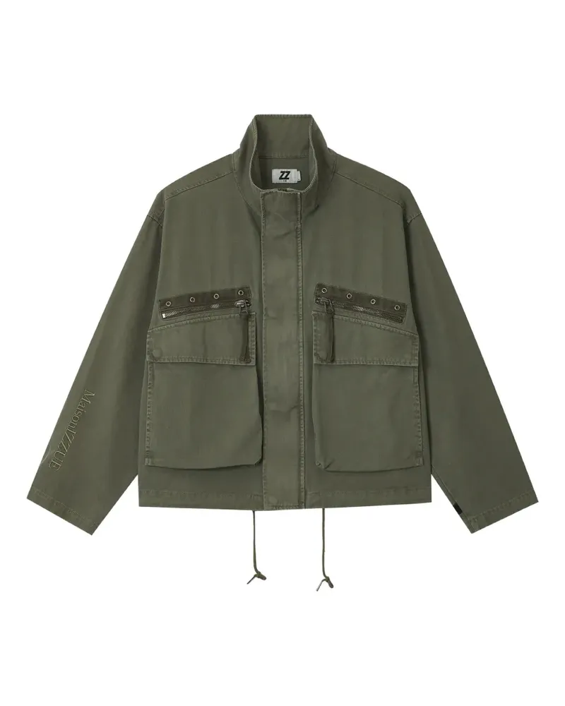 Izzue Kordelzug-Jacke mit Taschen - Grün Grün