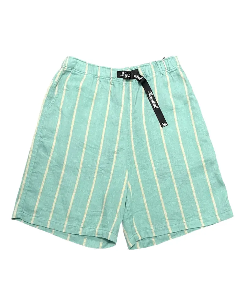 KAPITAL Phillies Shorts mit Streifen-Print - Blau Blau