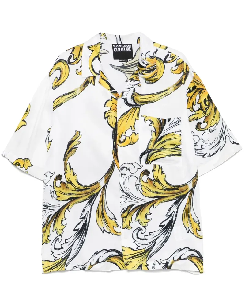 Versace Jeans Outline Barocco Hemd - Weiß Weiß