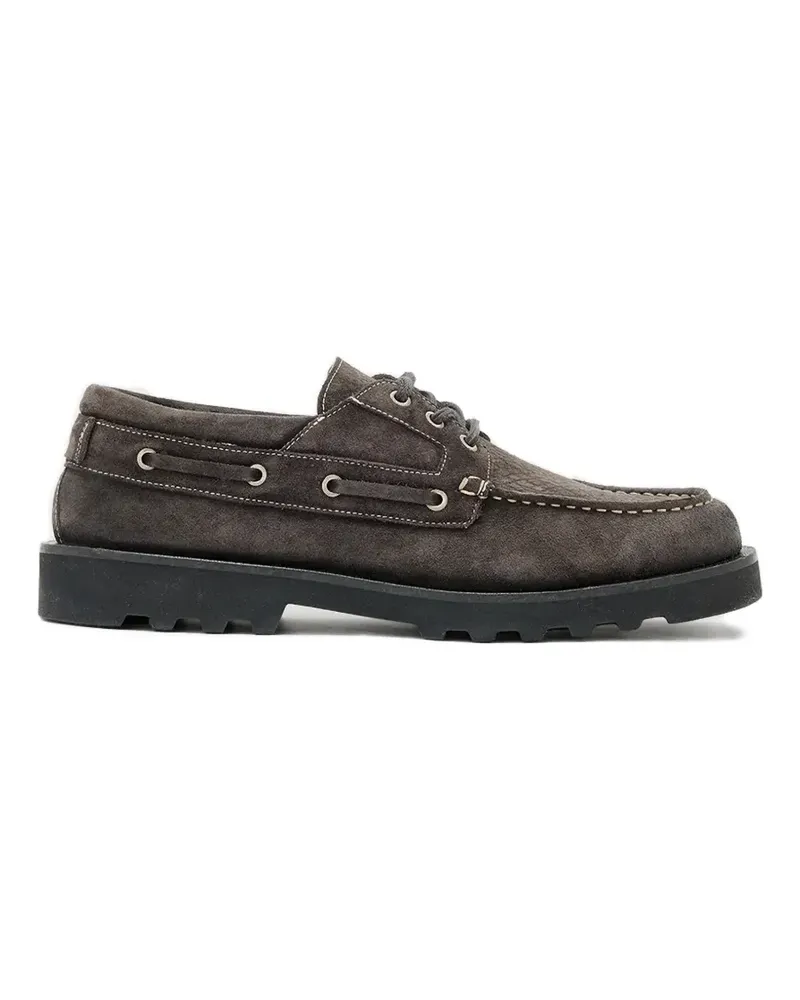 AllSaints Skiff textured boat shoes - Grau Grau