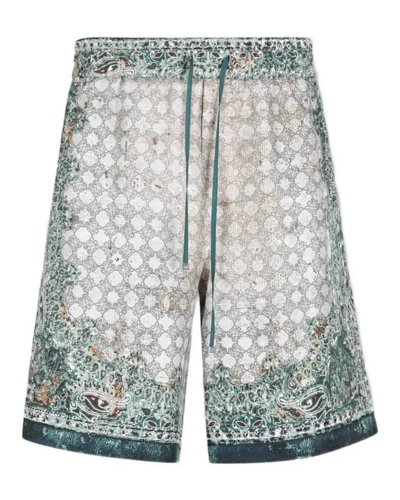Amiri Bermudas mit Print - Grün Grün