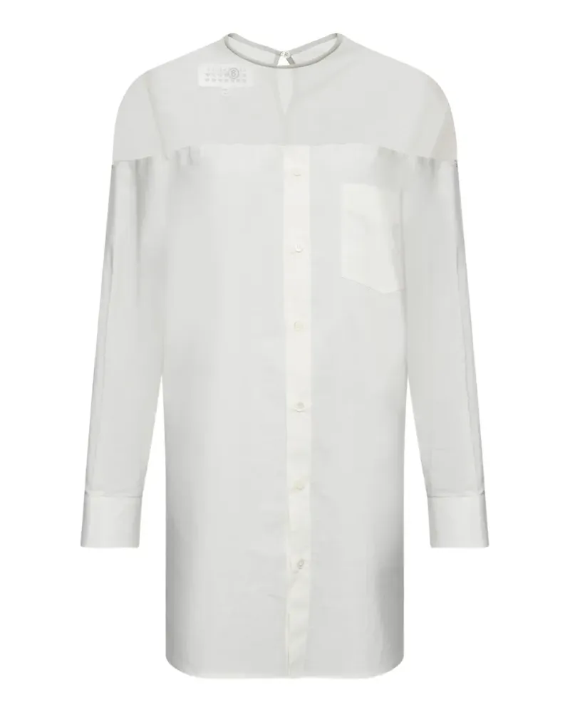 Maison Margiela high-cut cuffed cotton shirt - Weiß Weiß
