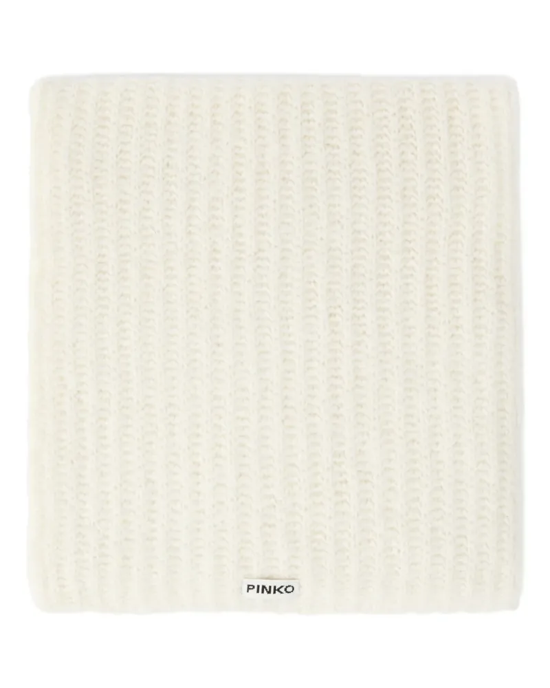 Pinko Gerippter Strickschal - Weiß Weiß