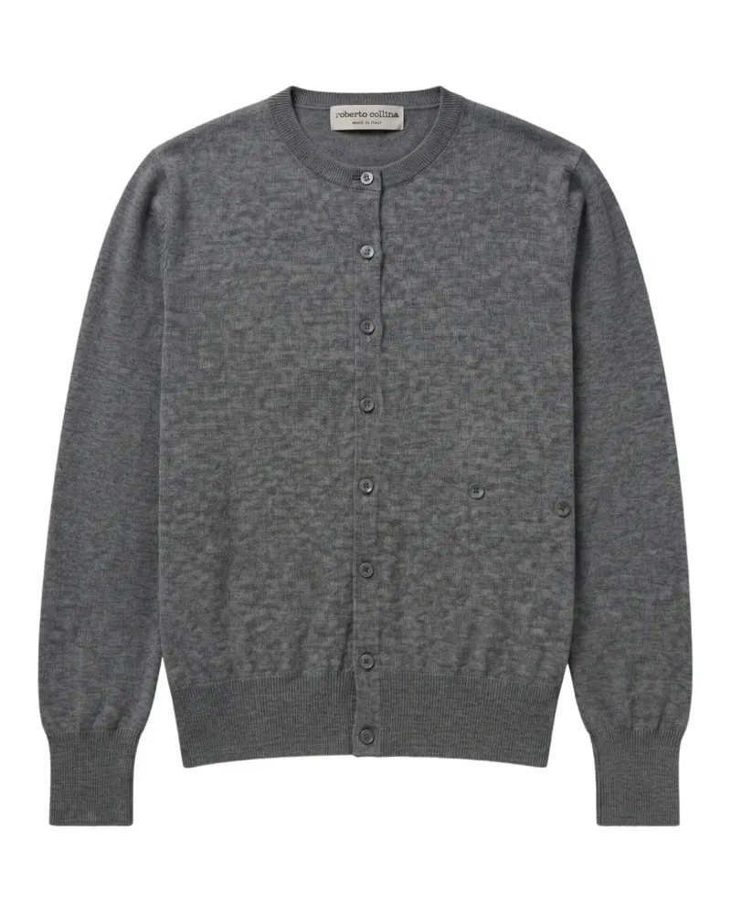 Roberto Collina mélange-effect fine-knit cardigan - Grau Grau