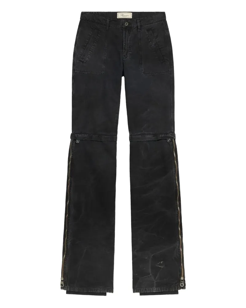 Blumarine Hose mit Reißverschlussdetail - Schwarz Schwarz