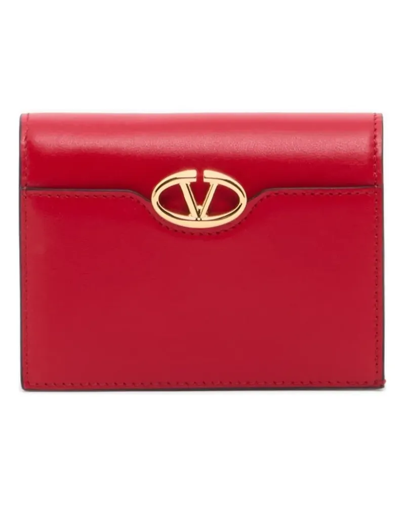 Valentino Garavani VLogo the Bold edition small calfskin wallet - Rot Rot
