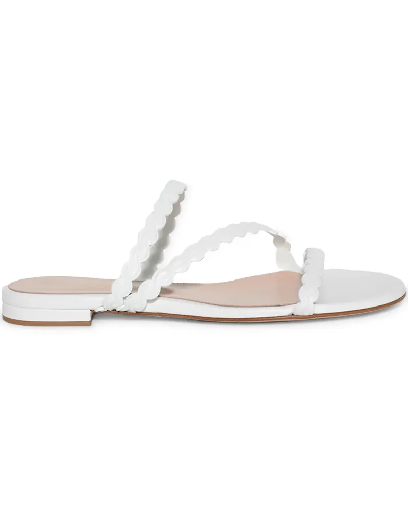 Gianvito Rossi Pantoletten aus Leder - Weiß Weiß