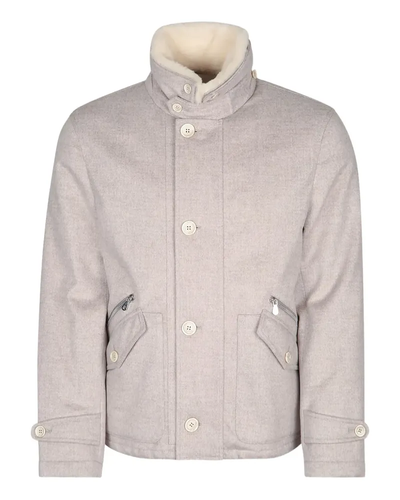Brunello Cucinelli Jacke mit Knopfverschluss - Grau Grau