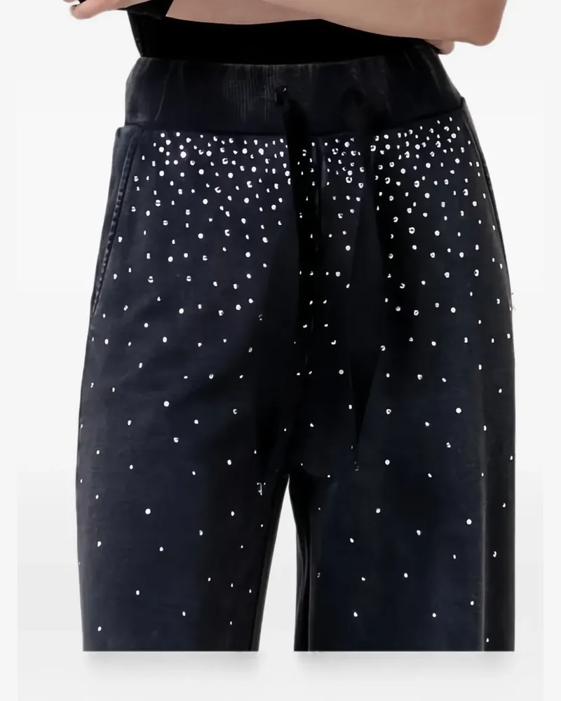 Fracomina crystal-embellished drawstring-waist trousers - Grau Grau