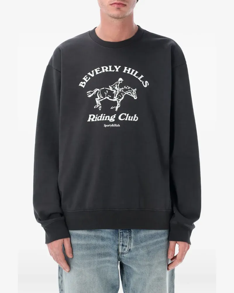SPORTY & RICH riding club crew-neck sweatshirt - Grau Grau