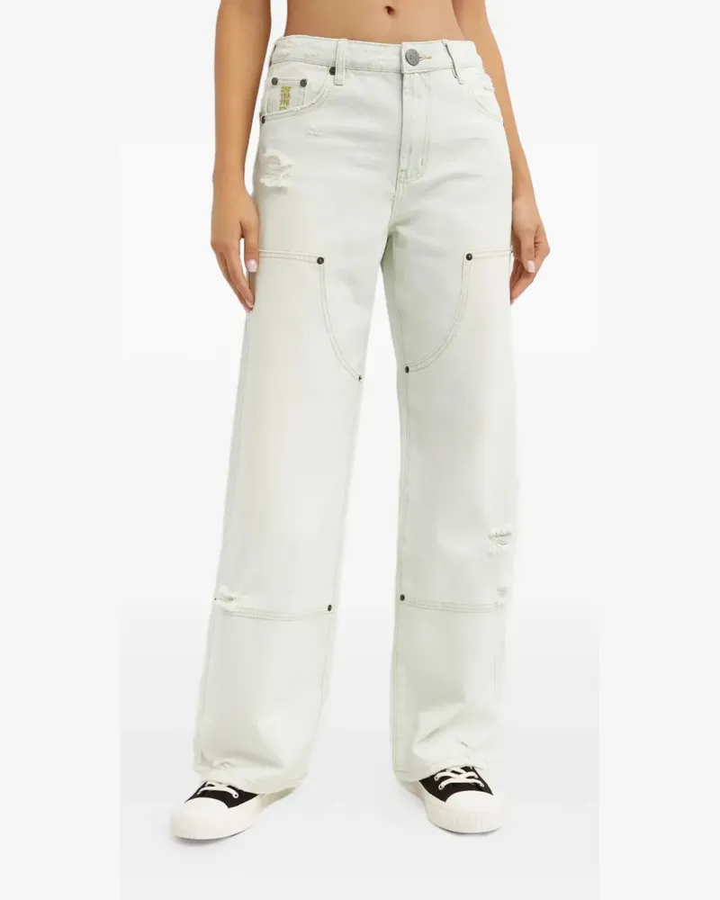 One Teaspoon Weite Jeans im Distressed-Look - Nude Nude