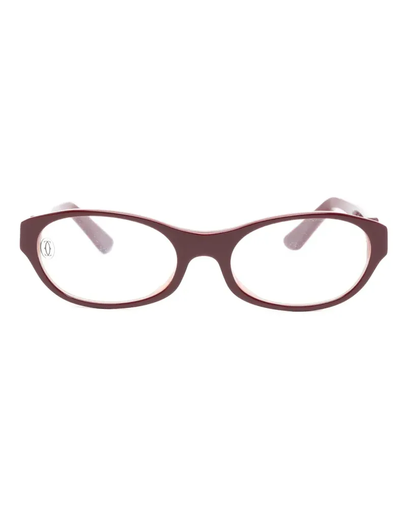 Cartier Alice Brille mit ovalem Gestell - Rot Rot