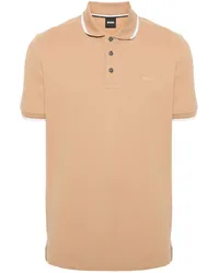 HUGO BOSS Pikee-Poloshirt mit Logo-Stickerei Nude