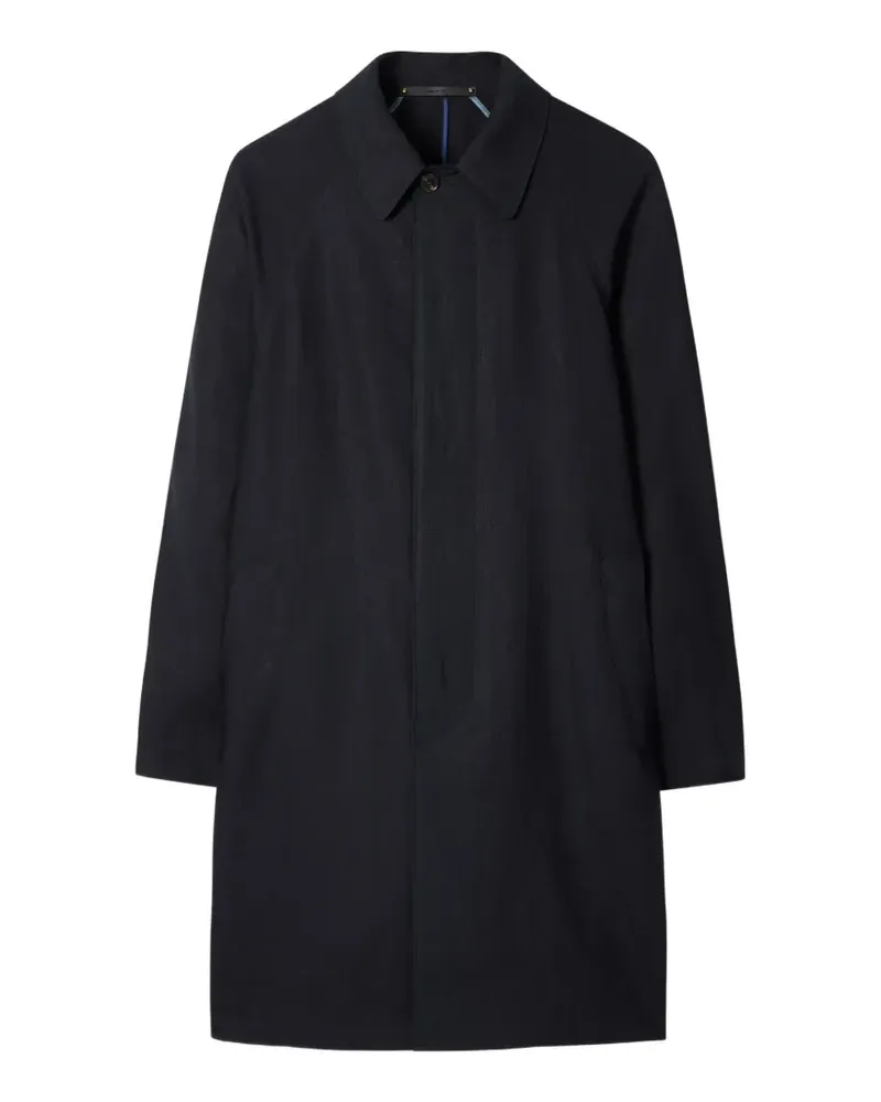 Paul Smith Marineblauer Leinen-Raglanrock Blau