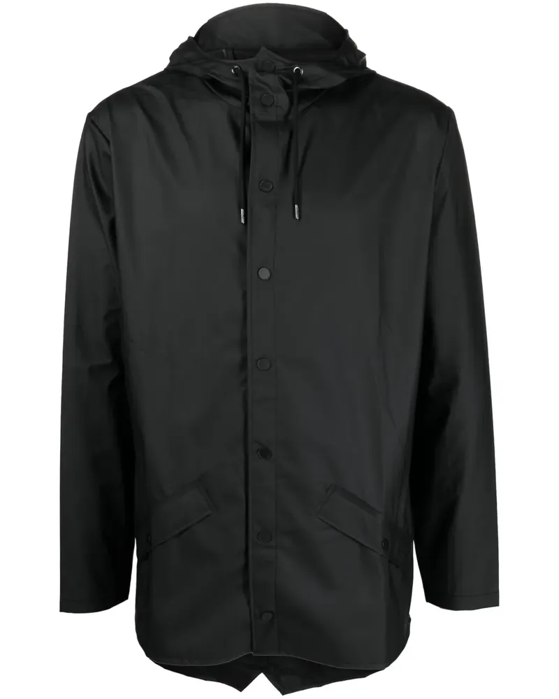 RAINS Regenjacke mit Kapuze - Schwarz Schwarz