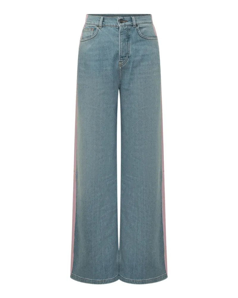 Fiorucci stripe-detail baggy jeans - Blau Blau