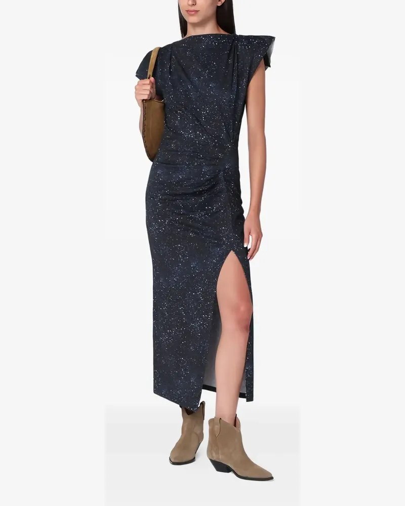 Isabel Marant Gerafftes Midikleid - Blau Blau