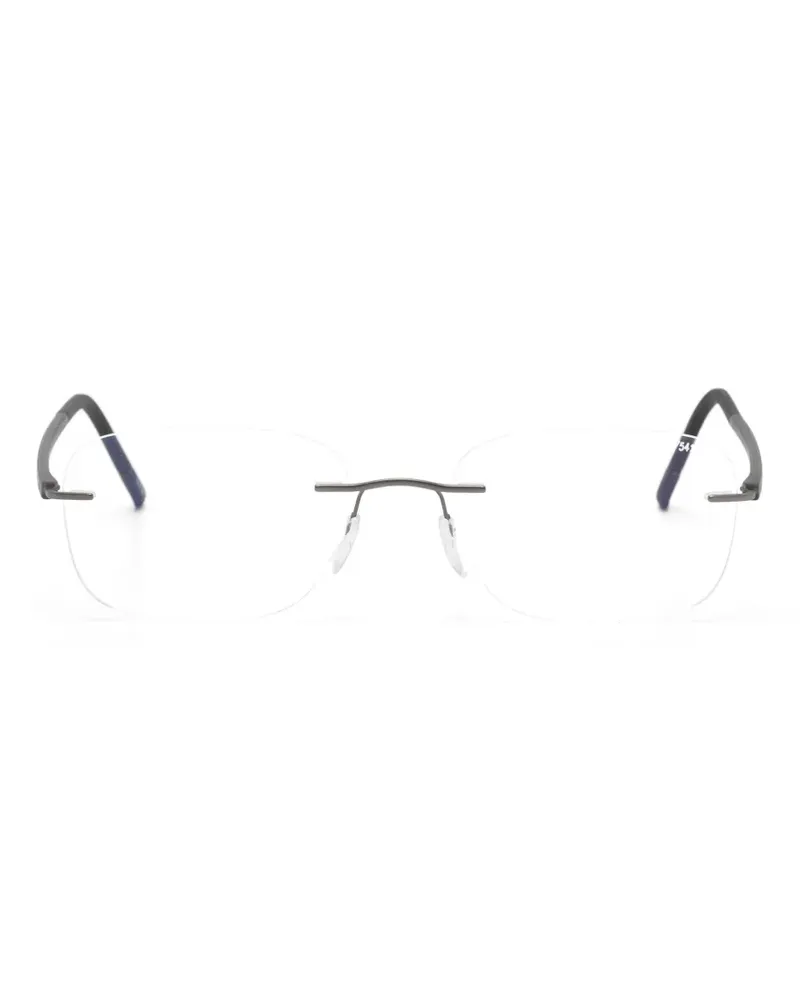 Silhouette rimless rectangle glasses - Grau Grau