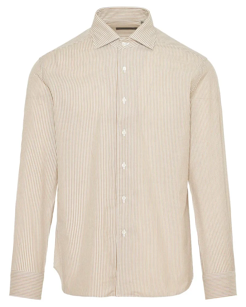 Corneliani Gestreiftes Hemd - Nude Nude