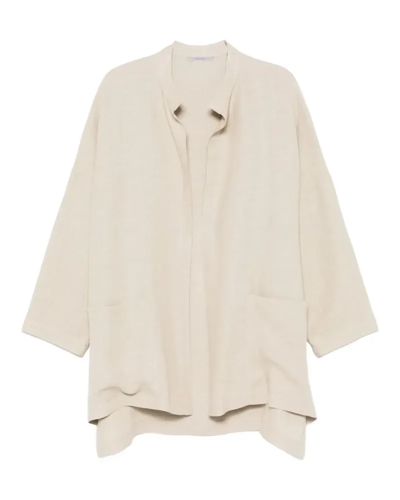 Alberta Ferretti mandarin-collar cardigan - Nude Nude